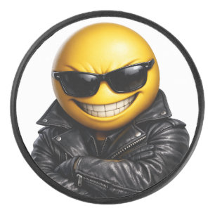 Manteau en cuir Emoji Cool Confiant