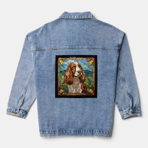 Manteau en jean de chien King Charles Spaniel
