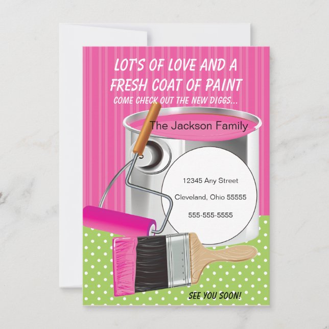 Manteau Frais De Peinture Faire-part De Déplacemen (Devant)