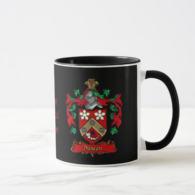 Manteau personnalisé de famille de Duncan de tasse (Droite)