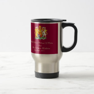 Manteau royal de mariage de tasse de voyage de