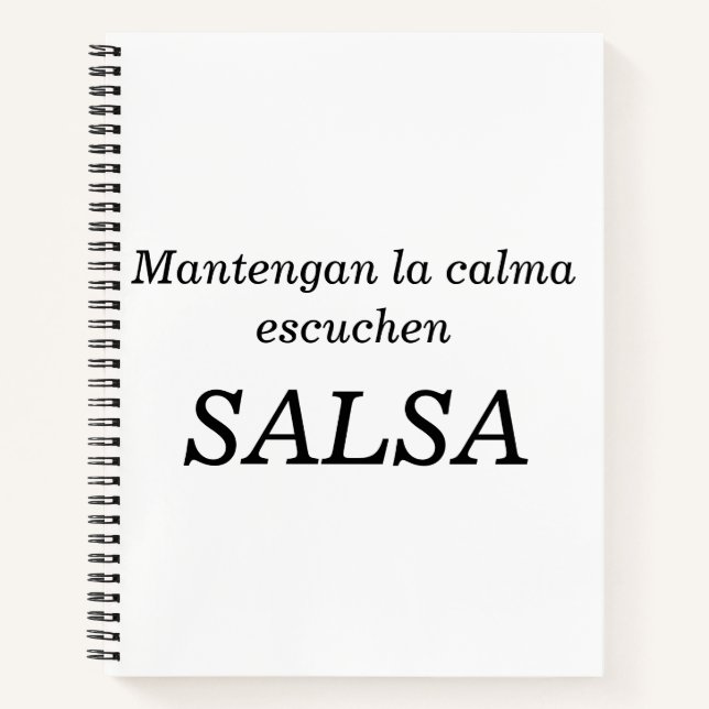 mantengan la calma notebook (Front)
