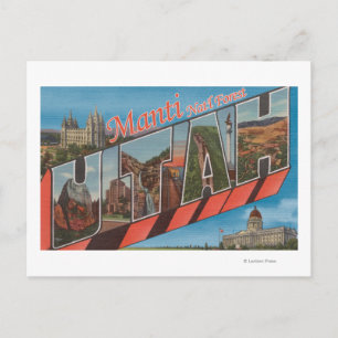 Manti Nat'l Forest, Utah - Large Letter Scenes Postcard