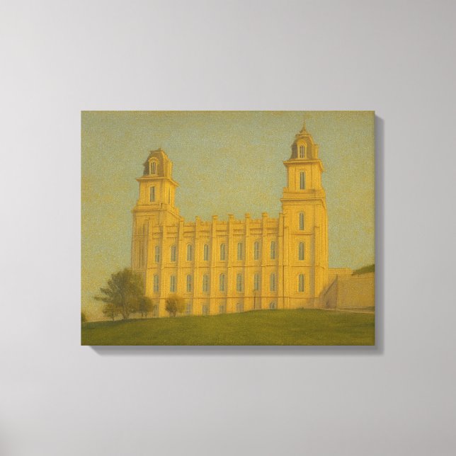 Manti Utah Temple Painting™ LDS Wall Art Canvas (Front)