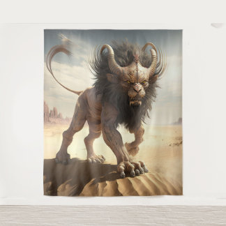 Manticore dans une tapisserie au mur du désert