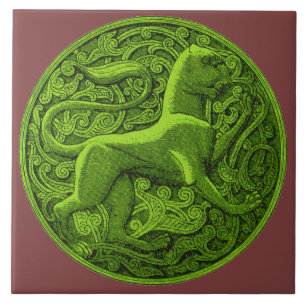 manticore in green tile