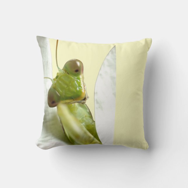 Mantid Throw Pillow (Front)