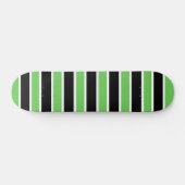Mantis green with black and white stripes skateboard (Horz)