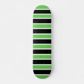 Mantis green with black and white stripes skateboard (Front)