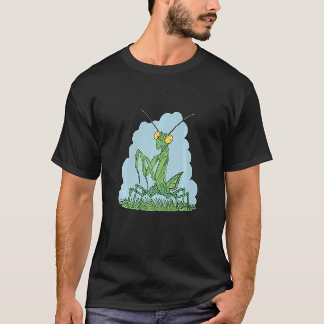 Mantis insect with powerful front legs Mantises cr T-Shirt (Front)