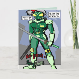 Mantis Man - Merry Mantis Card