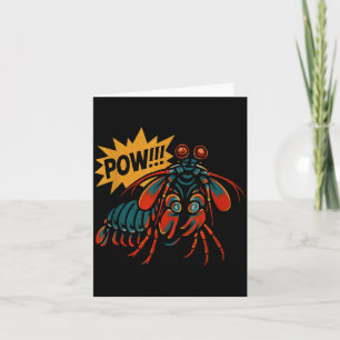 Mantis Shrimp W Punch Funny Ocean Animal Card