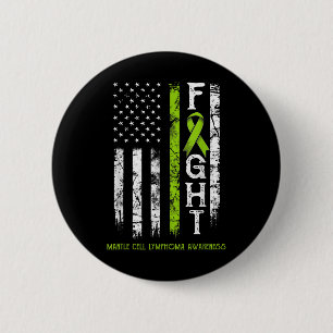 Mantle Cell Lymphoma Warrior Us Flag 2 Inch Round Button