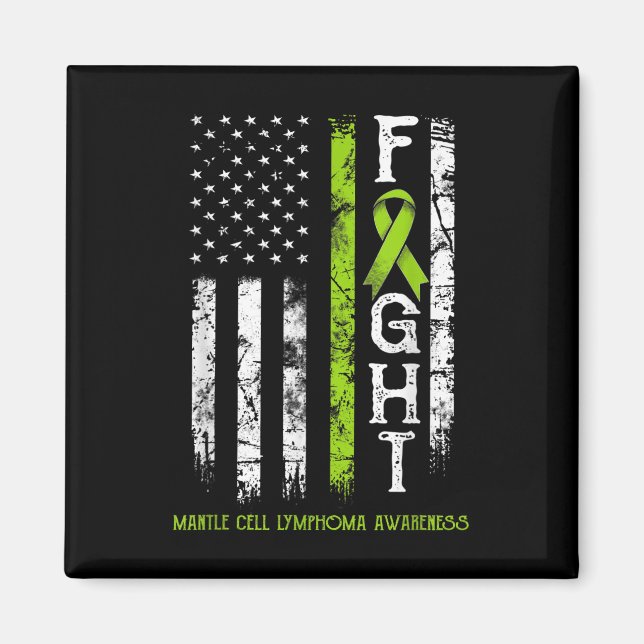 Mantle Cell Lymphoma Warrior Us Flag  Magnet (Front)