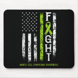 Mantle Cell Lymphoma Warrior Us Flag Mouse Pad