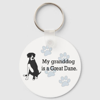 Mantle Great Dane Granddog Keychain