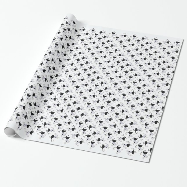 Mantle Great Dane History Design Wrapping Paper (Unrolled)