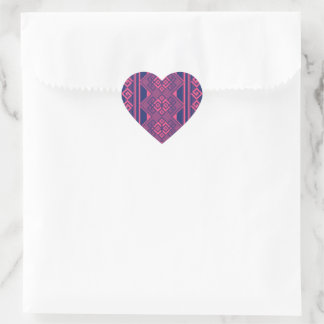 Manto Andino Azul y Magenta Heart Sticker