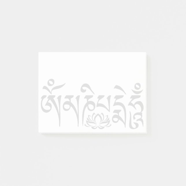 Mantra Black Script Post-it Notes (Front)