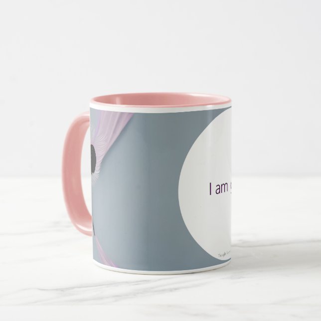 Mantra feather mug - I am gifted 2 tone customize  (Front Left)