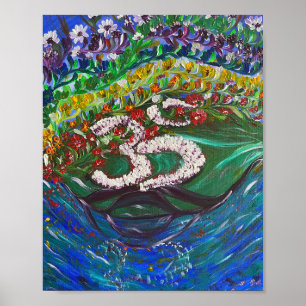 Mantra Garden - Om Canvas Painting Poster