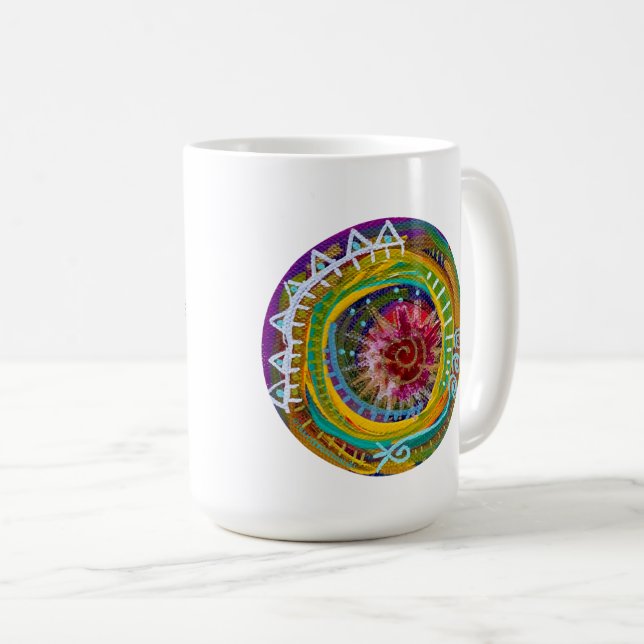 Mantra Mug avec portail de prière - sauvage et lib (Devant droit)