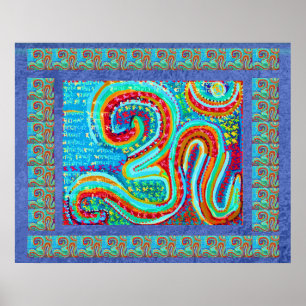 MANTRA:  Om 108 times Holy Background Poster