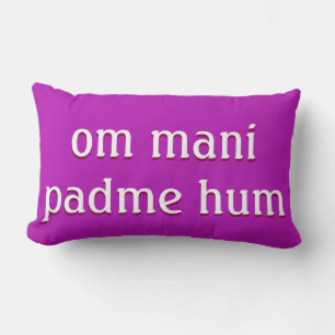 Mantra: om mani padme hum lumbar pillow