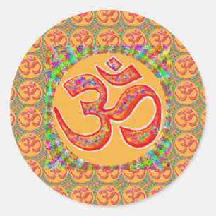 Mantra OmMantra : Perfect True Holy RobeColor Classic Round Sticker