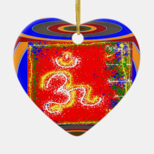 MANTRA Shakti: Passion Dedication Power Peace Ceramic Ornament