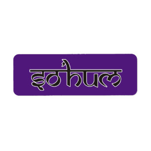 Mantra SO HUM - contour noir et blanc plat