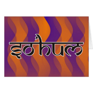 Mantra SO HUM - flat black & white contour