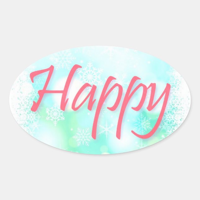 Mantra Stickers Happy, Healthy, Wise, Wealthy (Front)