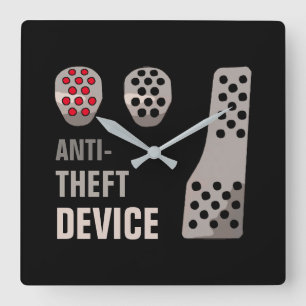 MANUAL Anti-Theft Square Wall Clock
