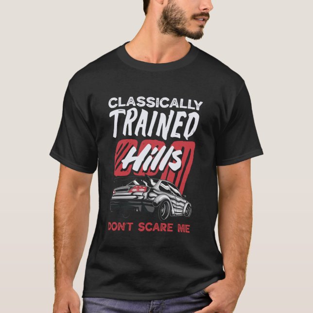 Manual Car Classically Trained Stick Shift Pedals  T-Shirt (Front)