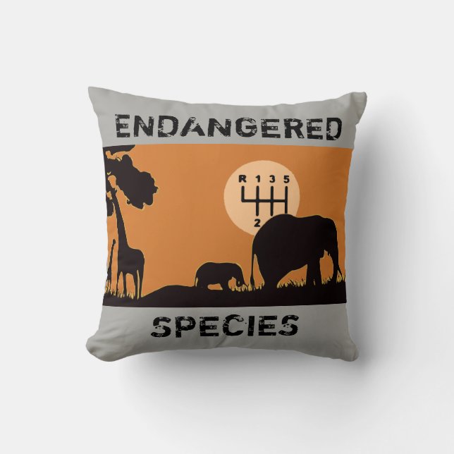 MANUAL - Day / Night Throw Pillow (Front)