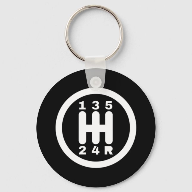 Manual gear shift design keychain (Front)