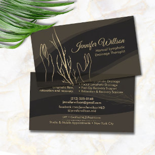 Manual Lymphatic Drainage Therapist Hands Pathway Business Card