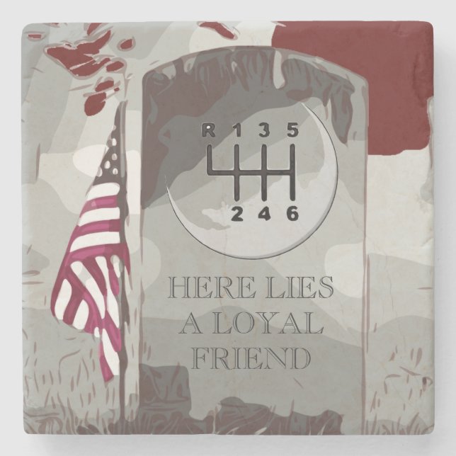 MANUAL Tombstone Stone Coaster (Front)