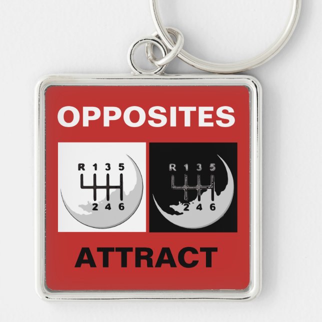 MANUAL Transmission - OPPOSITES ATTRACT Keychain (Front)