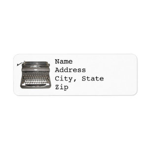 Manual Typewriter Address Labels