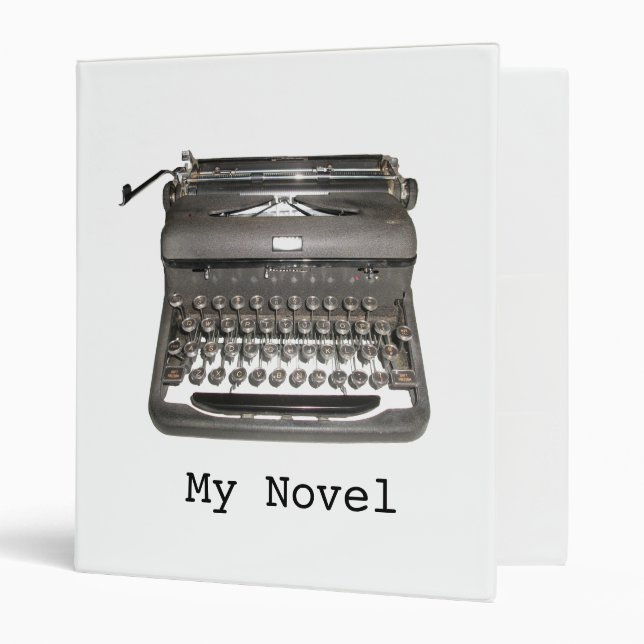 Manual Typewriter "My Novel" Binder (Front/Inside)