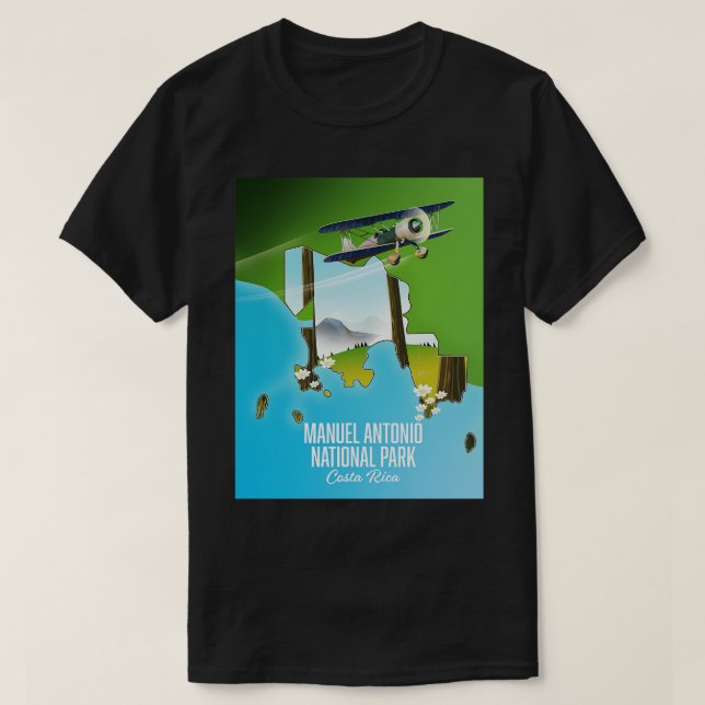 Manuel Antonio National Park map T-Shirt (Design Front)