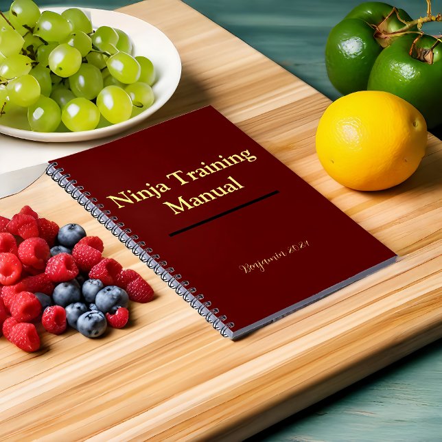 Manuel de formation Ninja Cahier Personnalisé Roug (Créateur téléchargé)