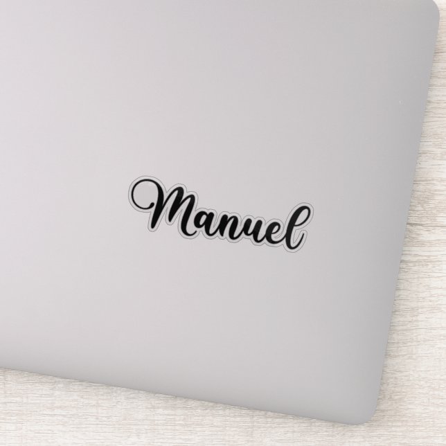 Manuel Name - Handwritten Calligraphy (Detail)
