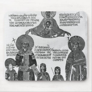 Manuel Palaeologus protected by Virgin Mary Mouse Pad