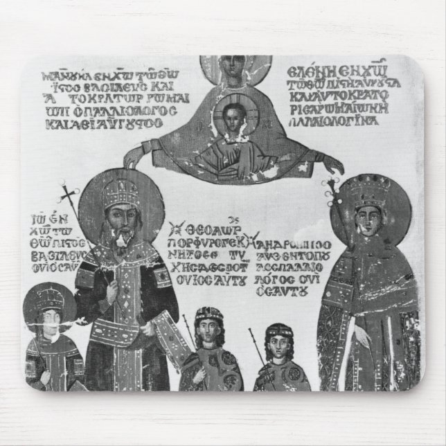 Manuel Palaeologus protected by Virgin Mary Mouse Pad (Front)