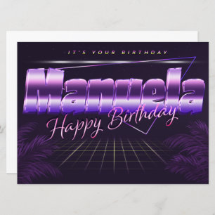 Manuela Name First Name pura retro card Birthday
