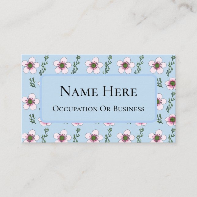 Manuka Flowers Business Card (Front)