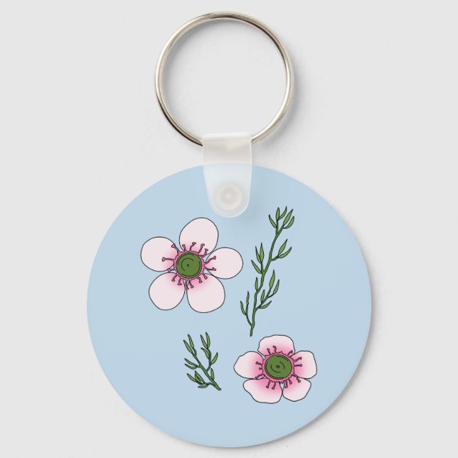 Manuka Flowers Keychain (Front)